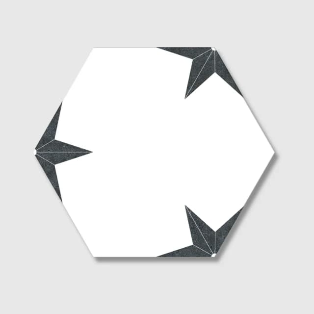 Hex Stella Nero 22x25