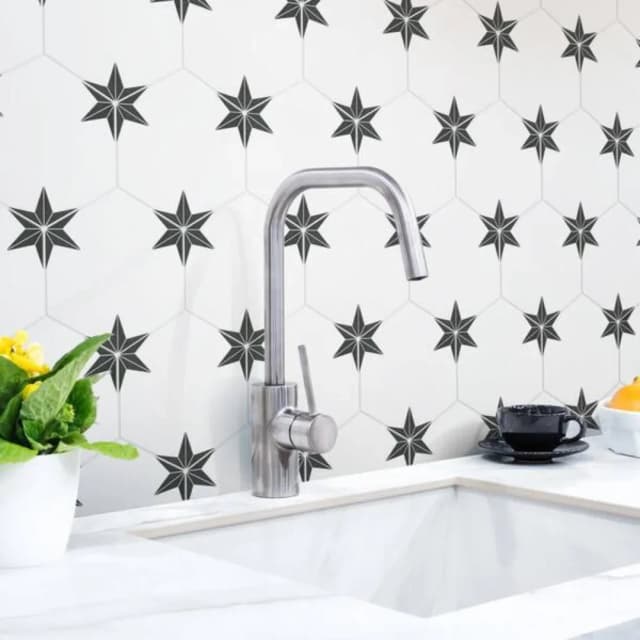 Hex Stella Nero 22x25