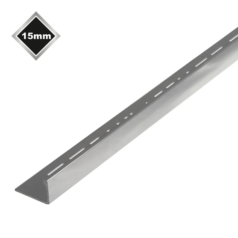 TileRite Stainless Steel Effect L-Shape Trim