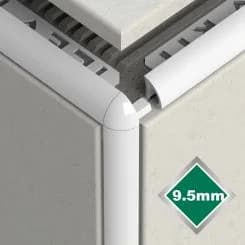 TileRite 9.5mm Plastic Corners (2pk)