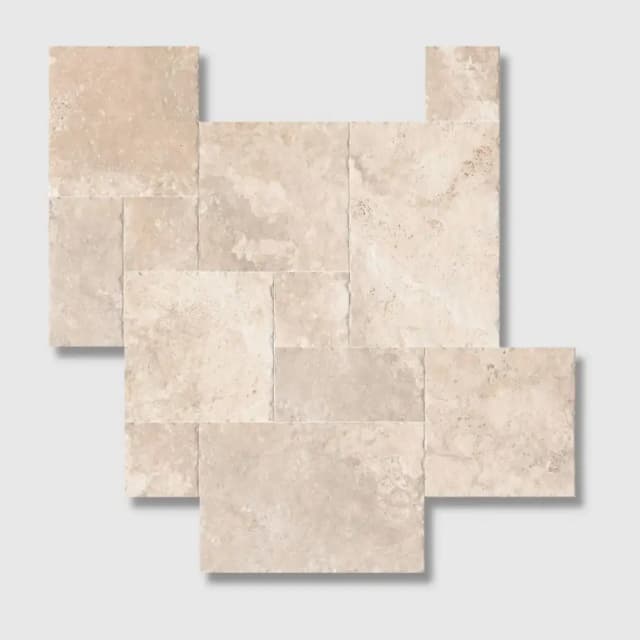 Cross Cut Cream 4 size mix 0.87SQM