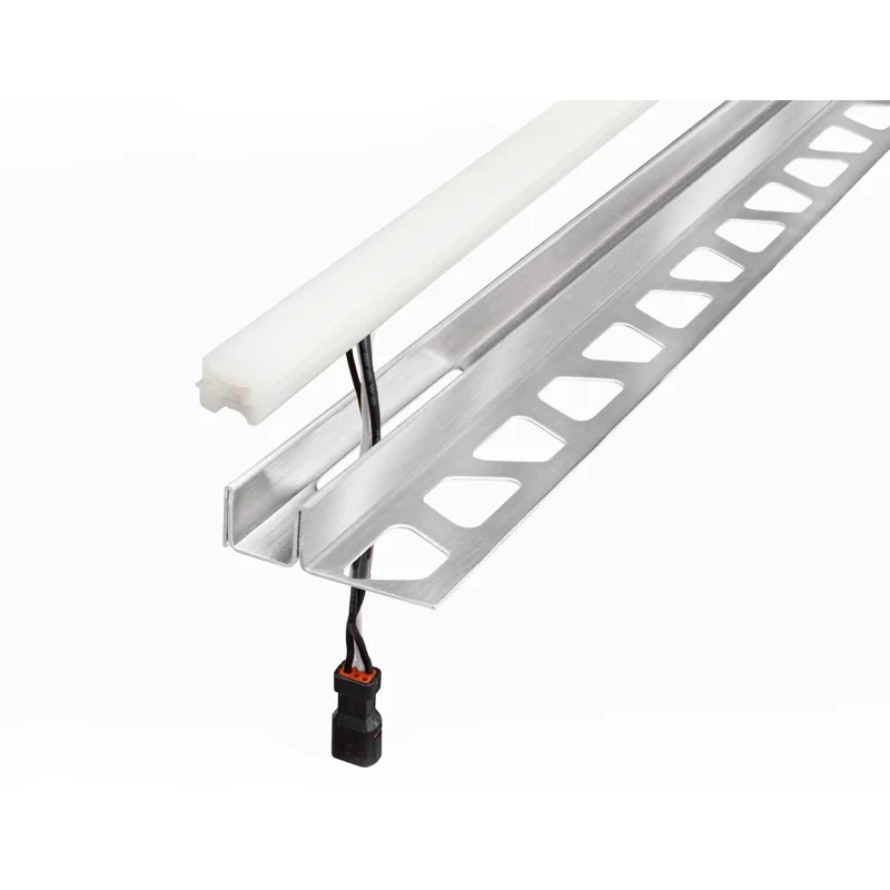 Schluter LIPROTEC-LLPM Brushed Stainless Steel V4A LED Module With Anchoring Leg Natural White