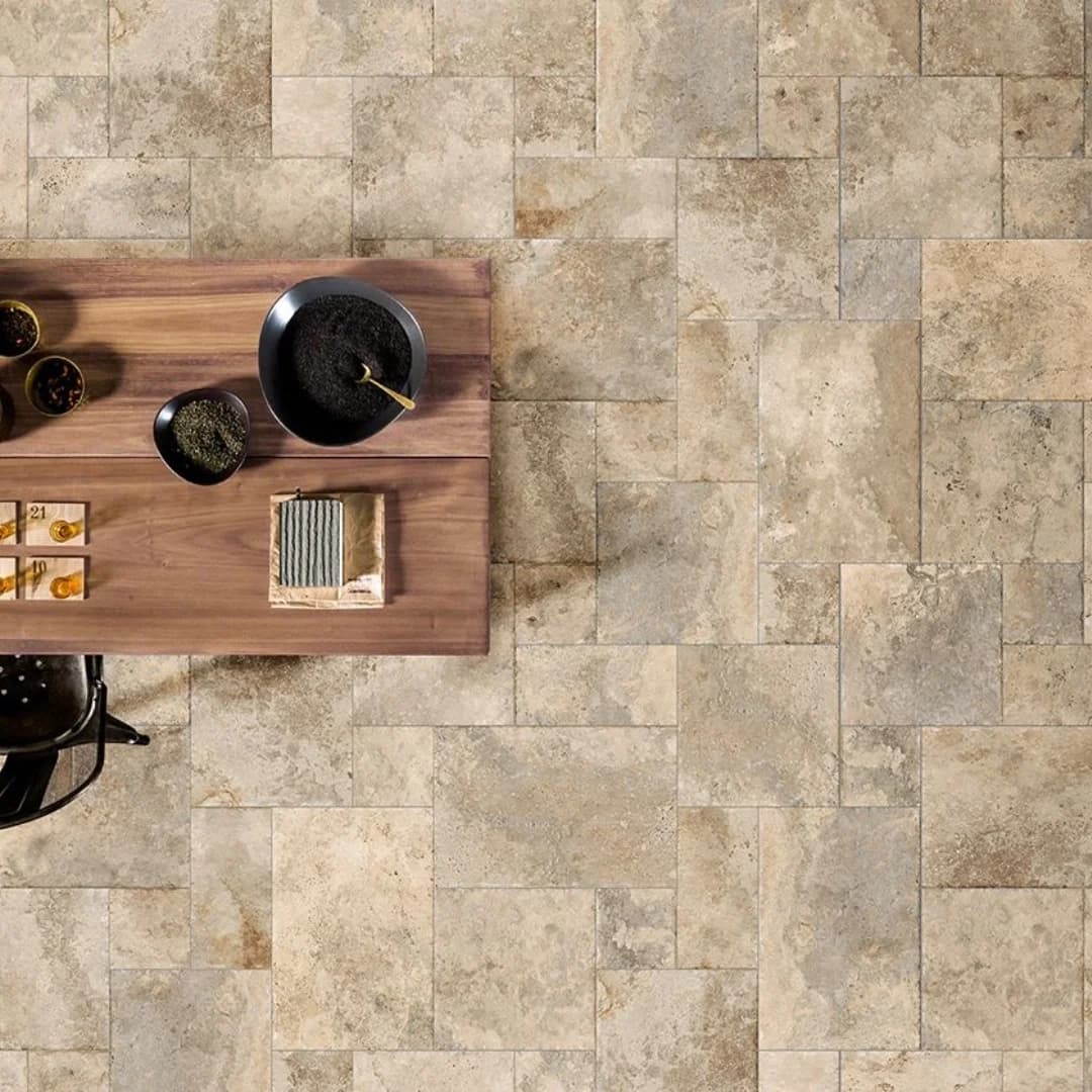 Cross Cut Beige 4 size mix 0.87SQM