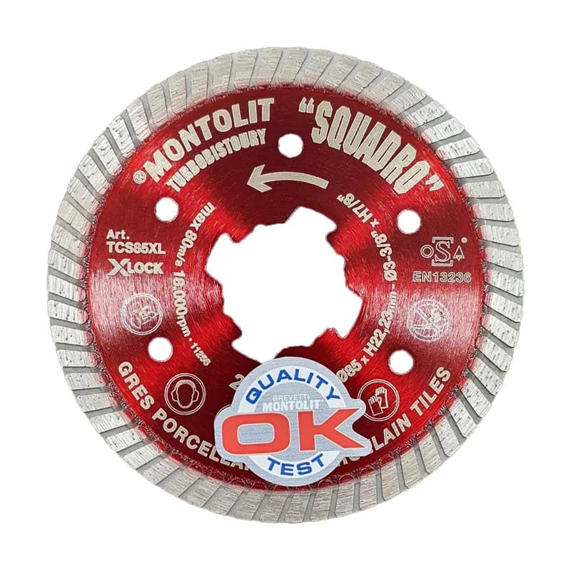Montolit TCS85XL XLOCK Squadro 85mm Diamond Blade For Sockets & Switches