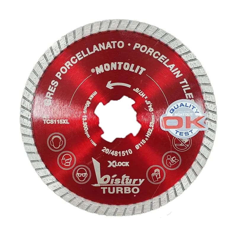 Montolit TCS Turbo 115mm XLOCK Diamond Blade TCS115XL