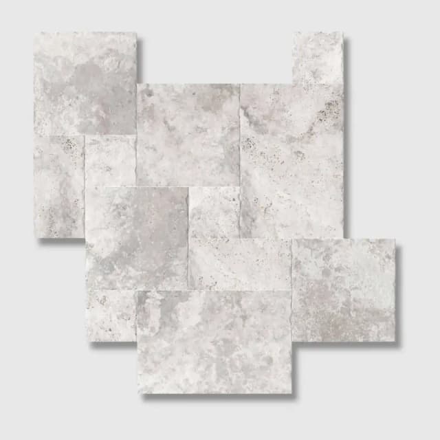 Cross Cut Silver 4 size mix 0.87SQM