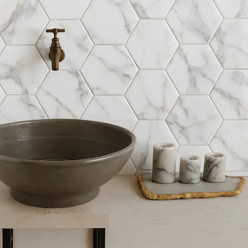 Monarch Hexagonal Matt Mosaic 26.5x27.5