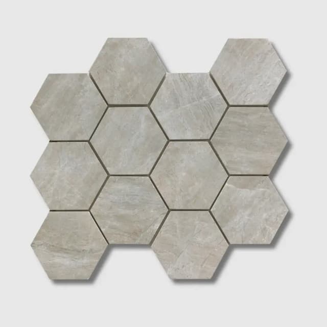 Chamonix Grey Hex Mosaic 30x34