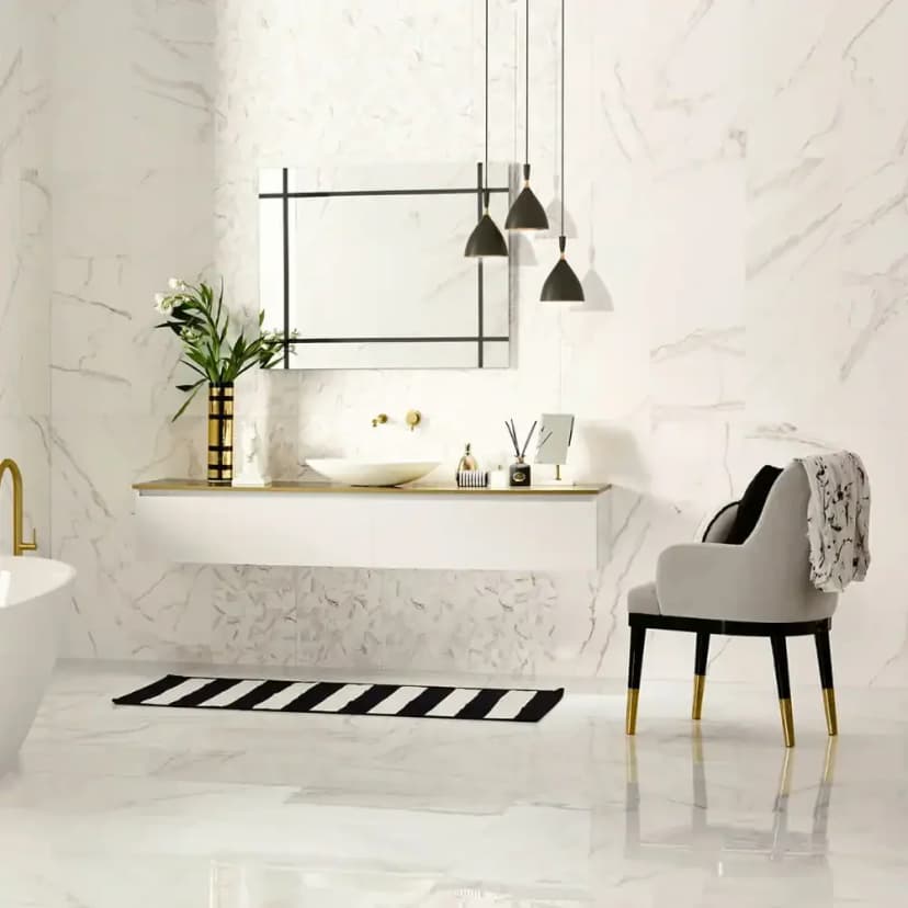 Geneva Polished Rect Porcelain 10mm 59.9x59.9