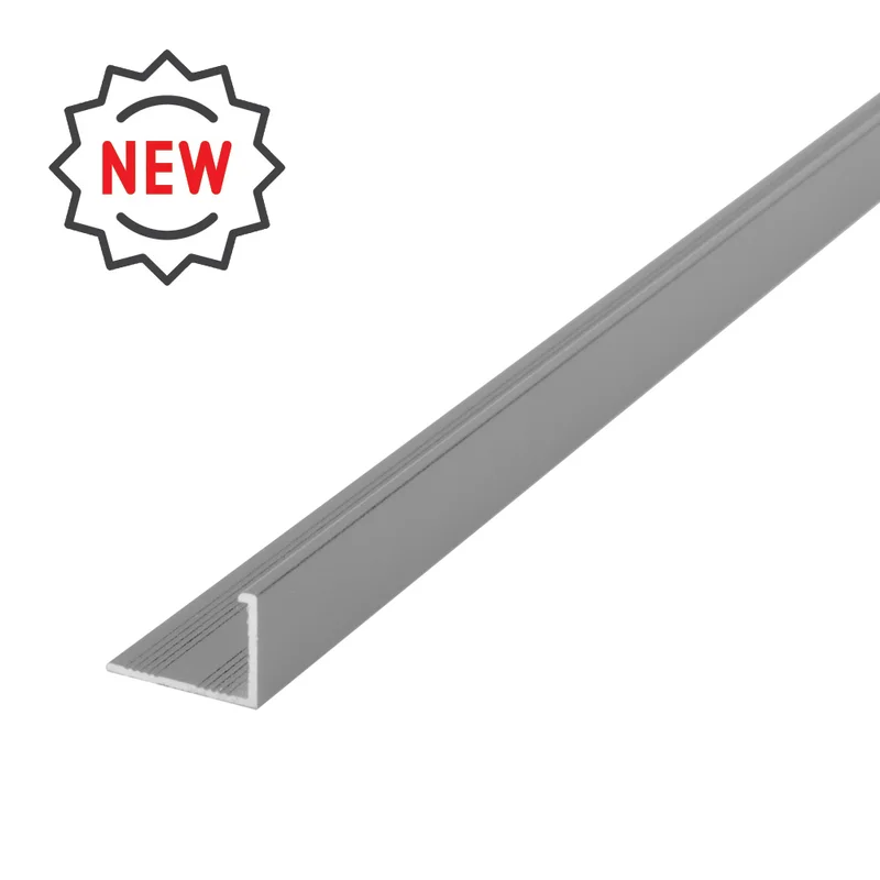 TileRite Textured Grey L-Shape Trim