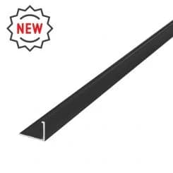 TileRite Textured Black L-Shape Trim