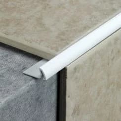 TileRite Flat Tile Edging - White