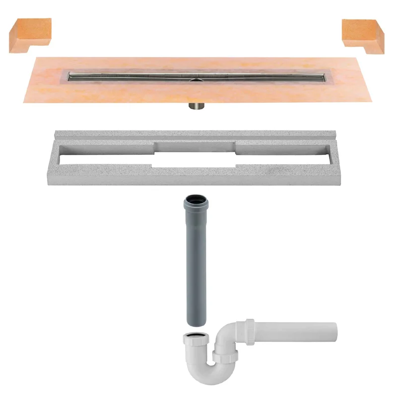 Schluter KERDI-LINE-VS DN50 Linear Drain Vertical / Horizontal Pipework