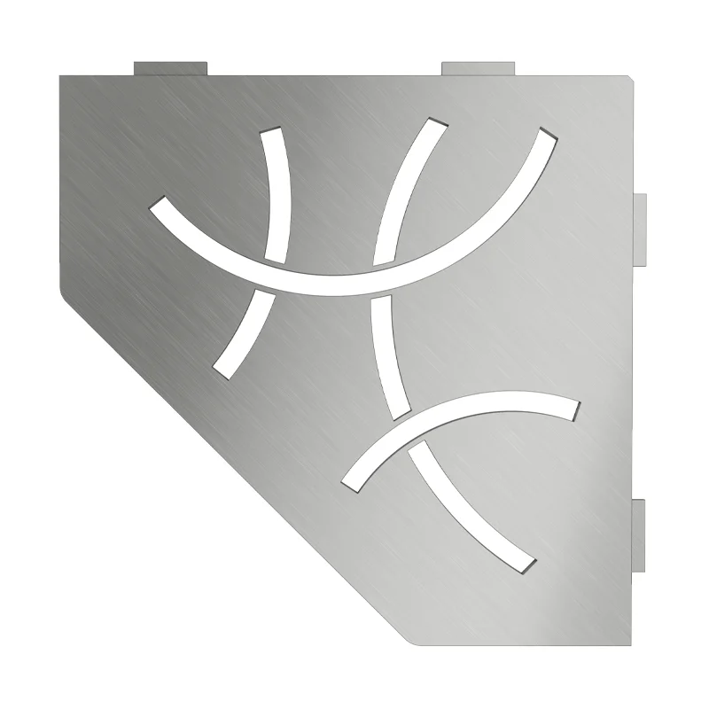 Schluter SHELF-E-S2 Brushed Stainless Steel Curve Design Tile In Shelf