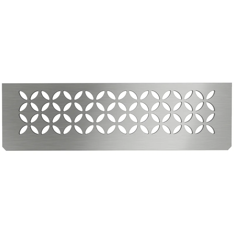 Schluter SHELF-N-S1 Brushed Stainless Steel Floral Design Tile In Shelf