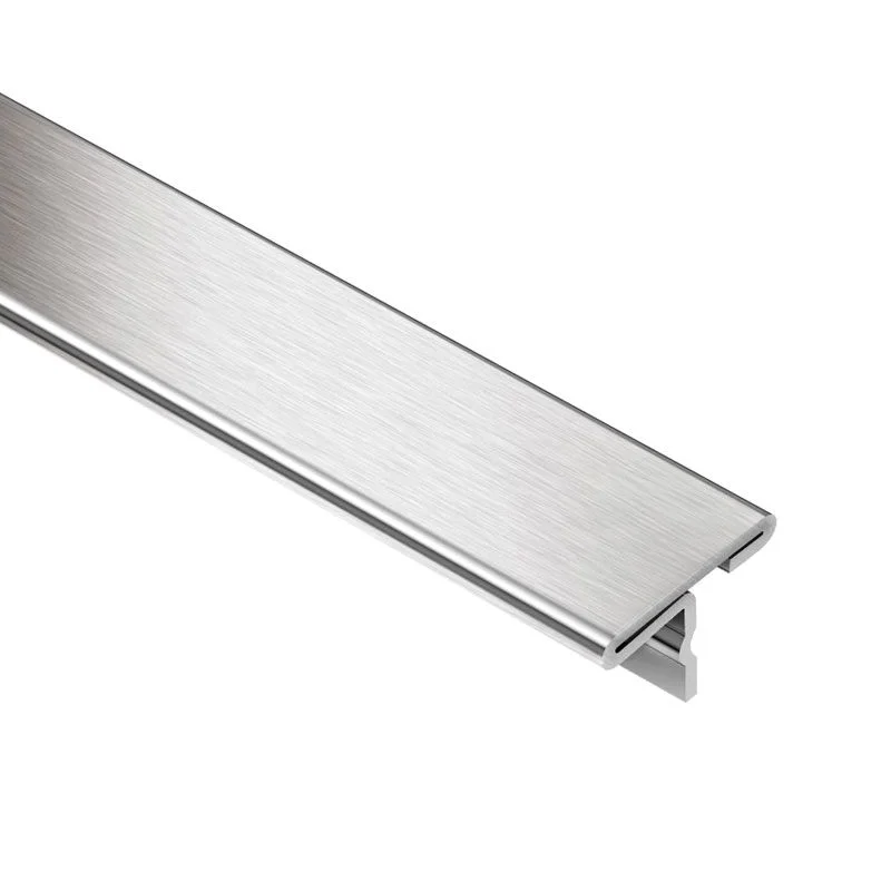 Schluter RENO-T-E B Flooring Transition T Bar Brushed Stainless Steel V2A 2.5m Length