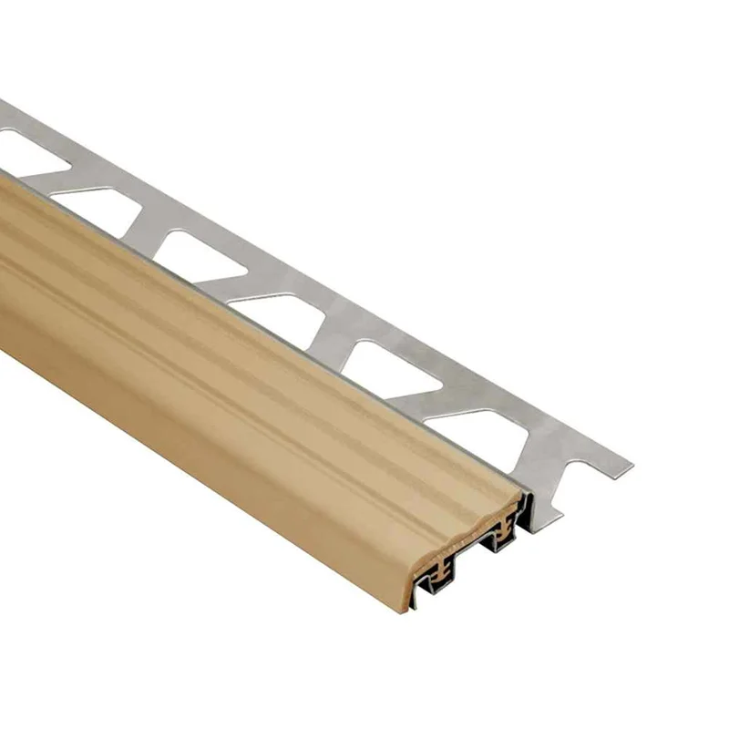 Schluter-TREP-S-E Light Beige Narrow Stainless Steel Support Profile 2.5m