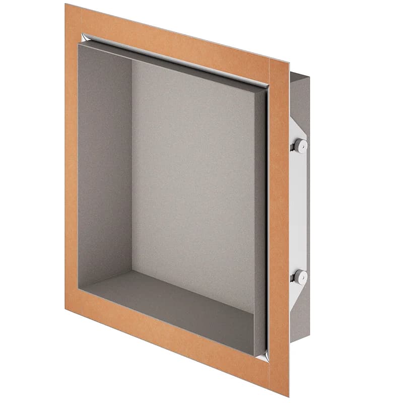Schluter DESIGN-NICHE Pre-Fabricated Aluminium Wall Niche Textured Natural Beige Grey