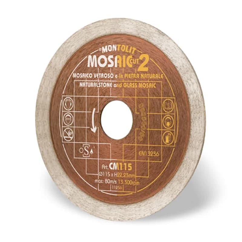 Montolit CM 115mm Diamond Blade For Glass Mosaic & Natural Stone CM115