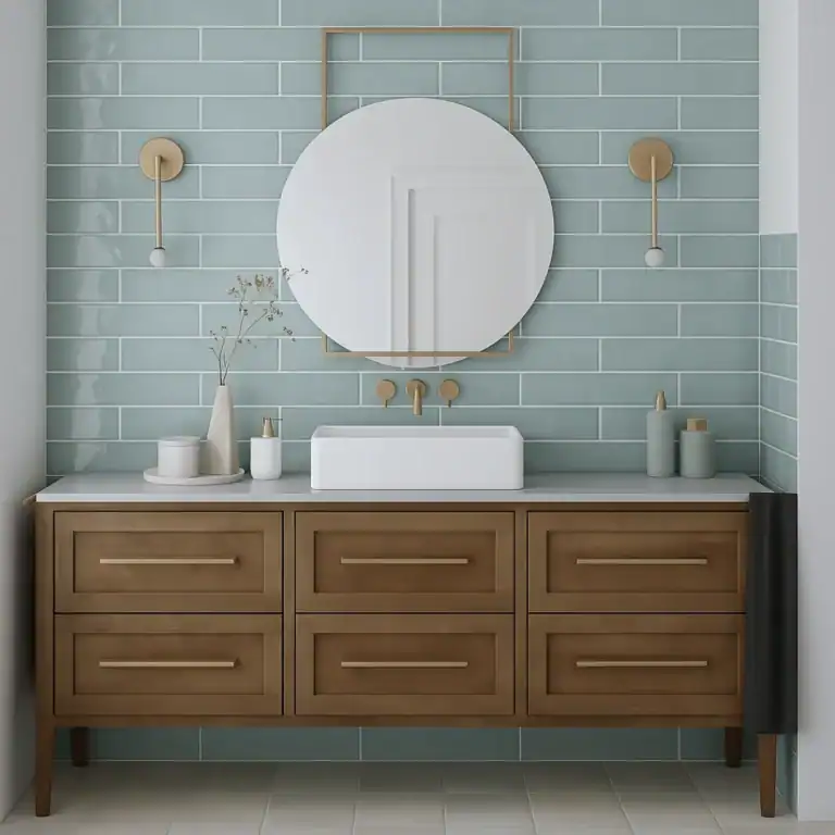 Provence Blue 6.5x40 setting, small-format aqua tile