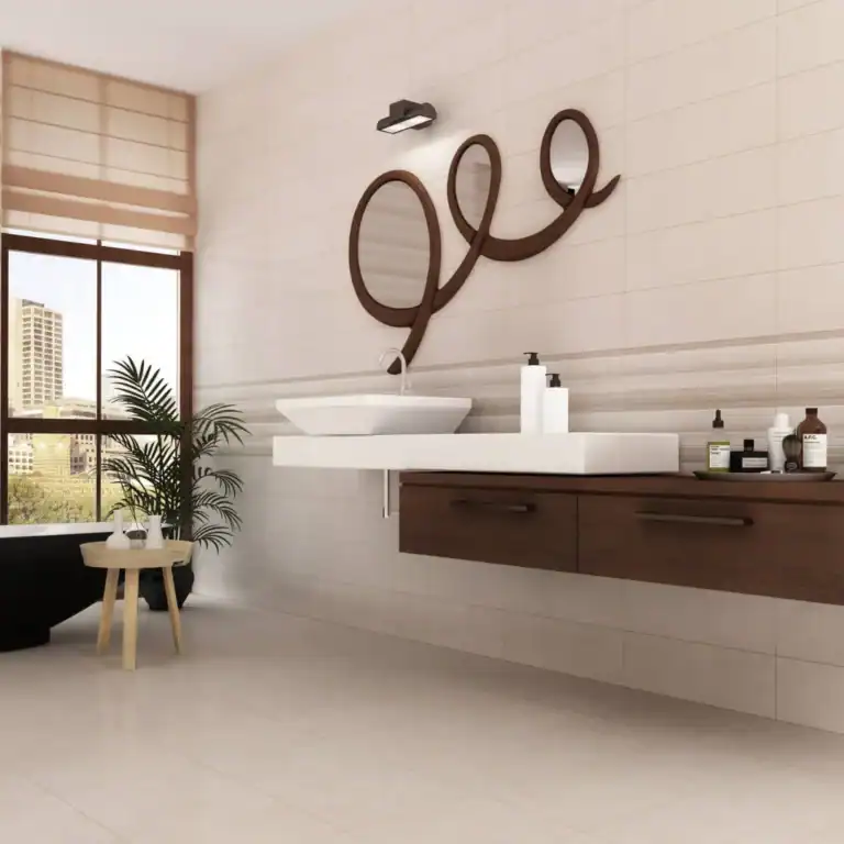 Pamplona Beige ceramic wall tile setting