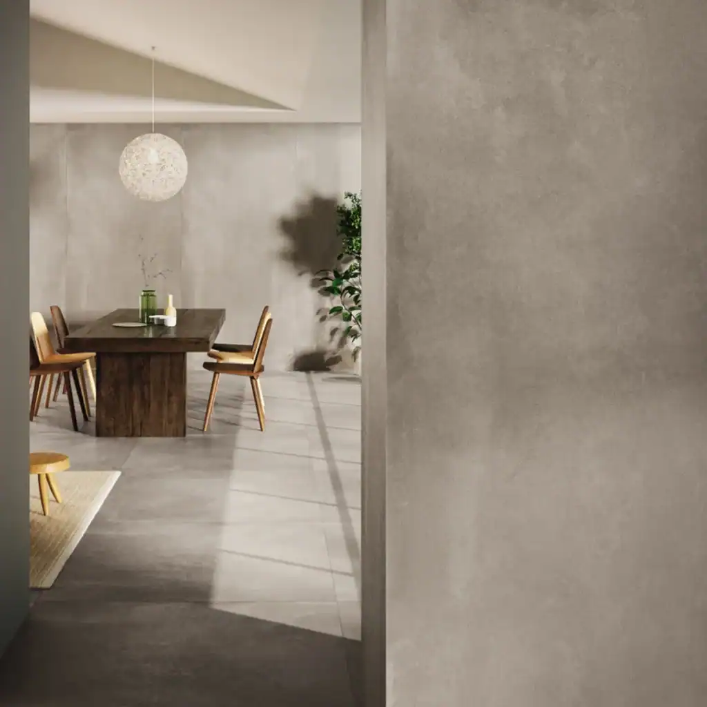 Osaka Mid Grey concrete-effect grey tile