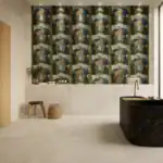 Osaka Avorio concrete-effect beige tile bathroom