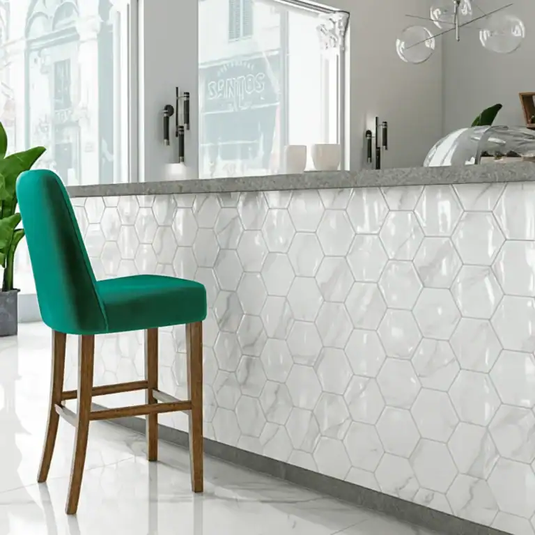 Monarch Hex mosaic polished 30x30 Setting