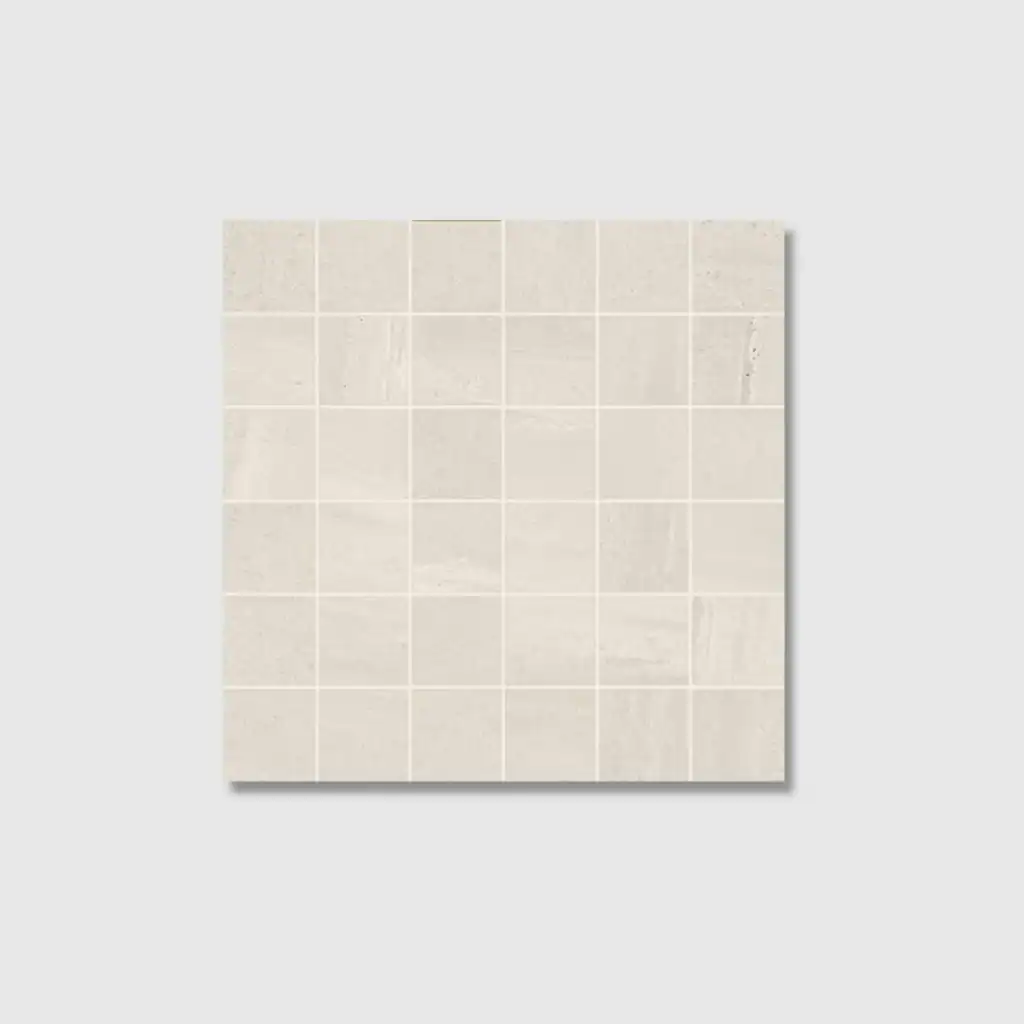 Pietra Savona Mosaic white stone-effect mosaic tile