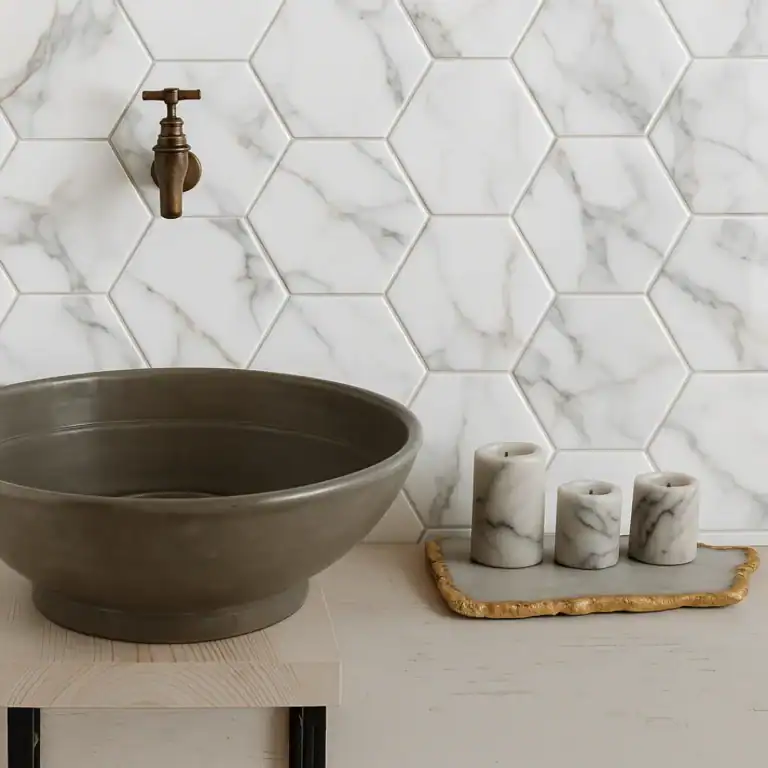 Monarch Hex mosaic matt 30x30 Setting