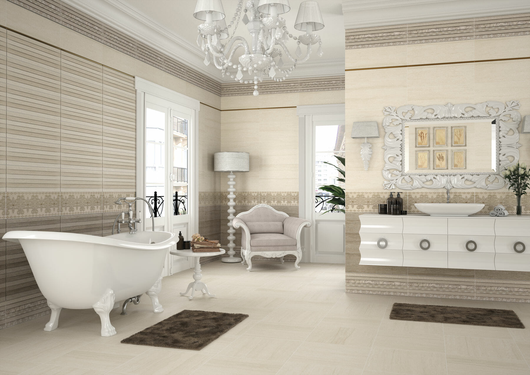 Denver Ivory Bathroom Tiles