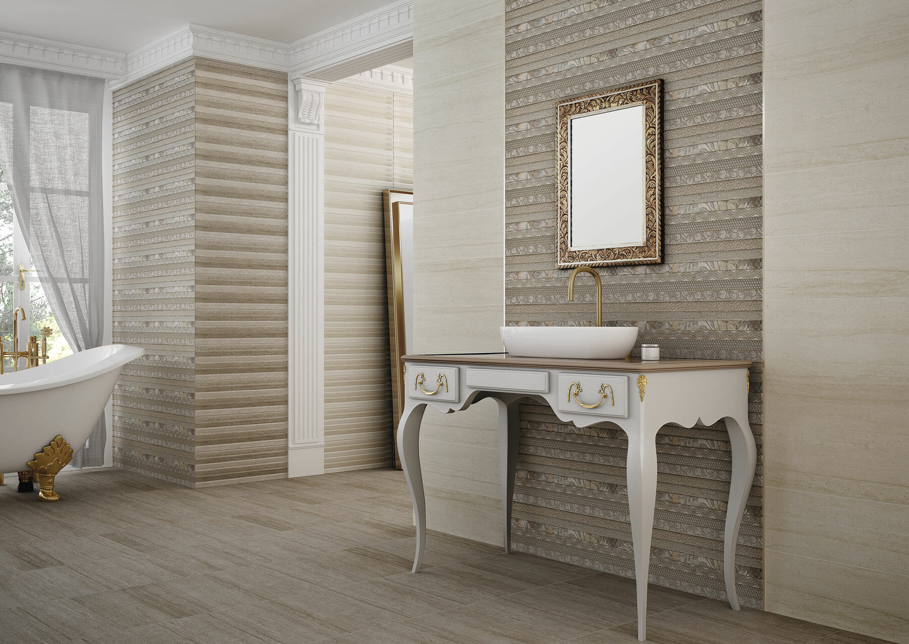 Denver Ivory bathroom tiles