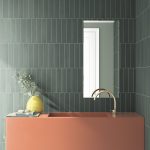 room showing Helsinki pine porcelain tiles, metro shaped.
