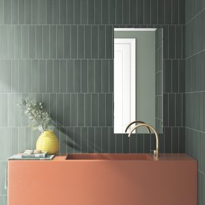 room showing Helsinki pine porcelain tiles, metro shaped.