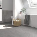 room showing Helsinki light grey porcelain tiles, metro shaped.