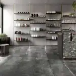 Aged Stone Noir Tiles floor kitchen