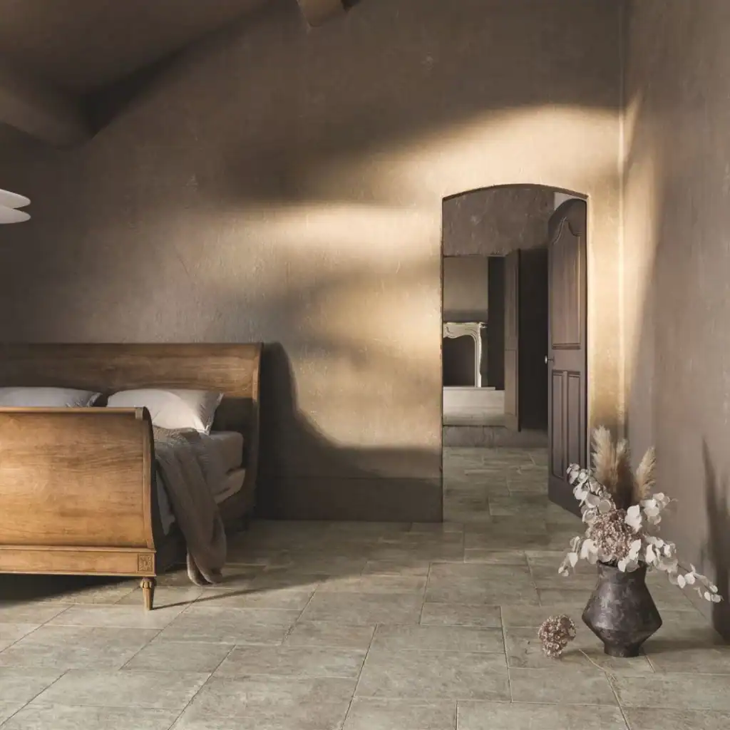 Aged Stone Sable floor bedroom