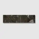 Edimburgh Black ceramic brick tile, marble effect