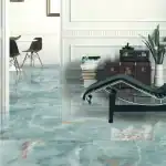 Elysian blue aqua marble effect porcelain tile gloss finish