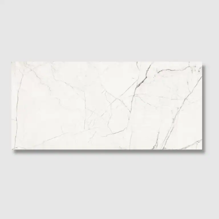 Ethereal porcelain white tile marble effect