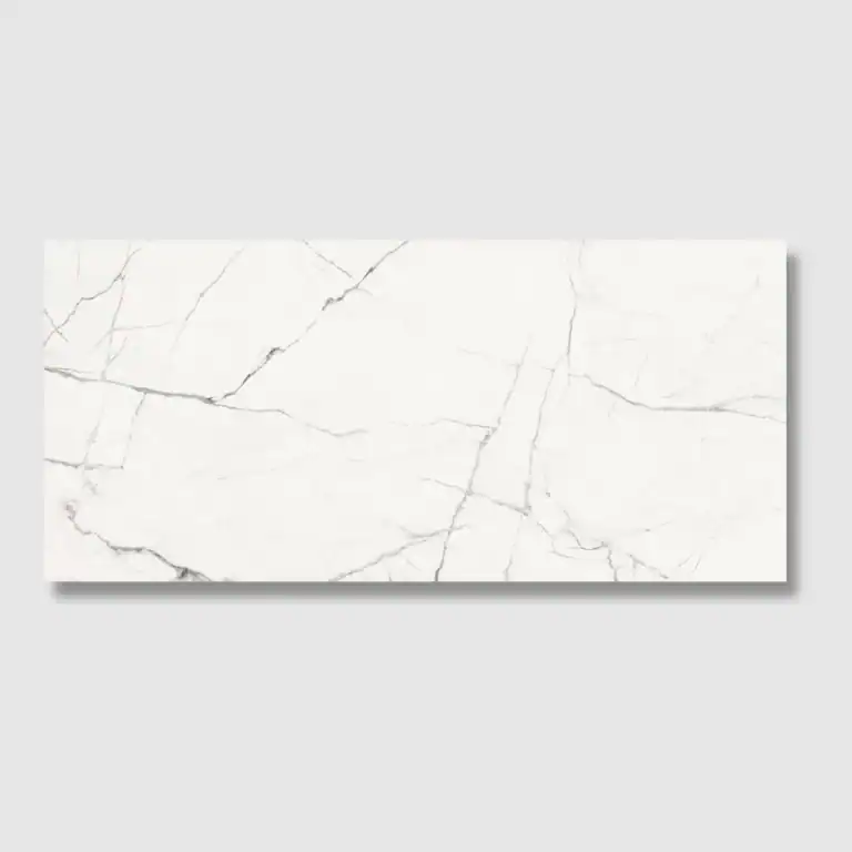 Ethereal porcelain white tile marble effect
