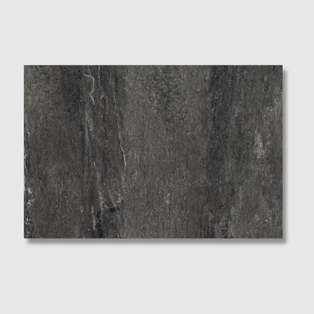 Europa Black stone effect porcelain outdoor tile