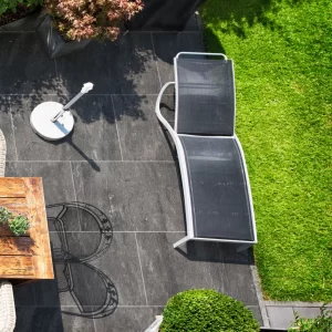 Europa Black stone effect porcelain outdoor tile