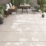 Europa White stone effect porcelain outdoor tile