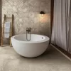 Florence Taupe Vintage porcelain tile with rustic chipped edges