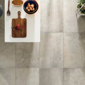 Florence Taupe Vintage porcelain tile with rustic chipped edges
