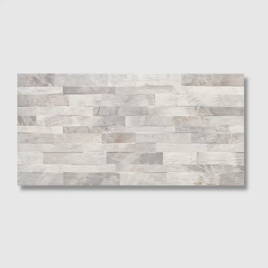 Fossilstone Grey Decor stone effect porcelain tile