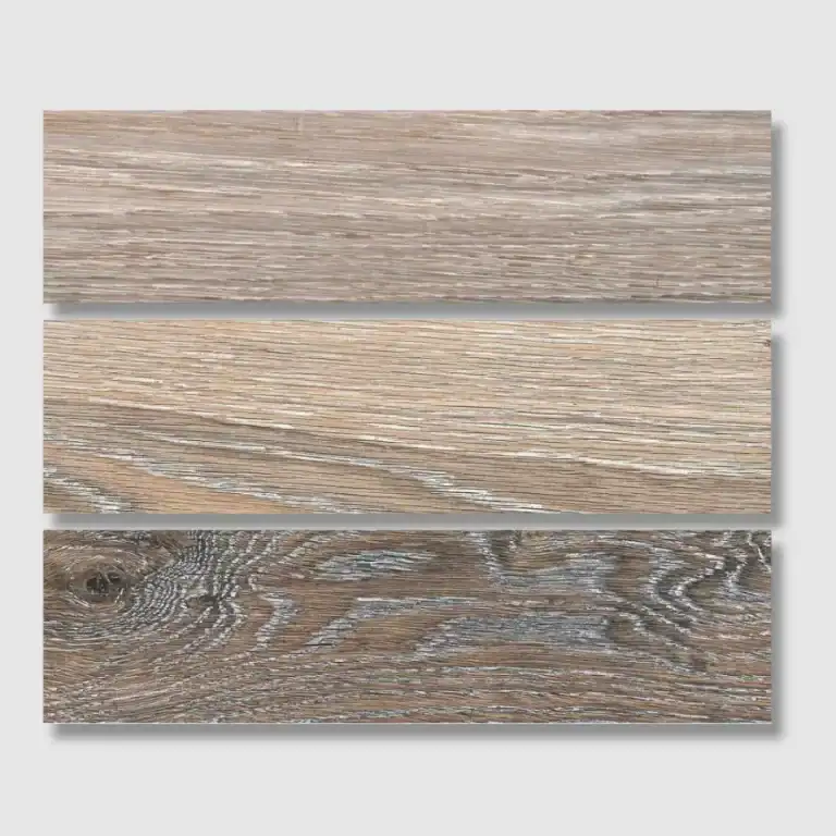 French Parquet Brun porcelain wood effect tiles