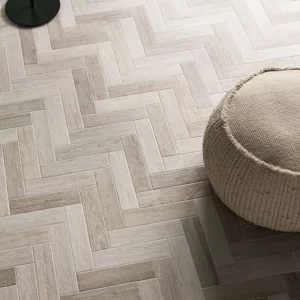 French Parquet Blanc porcelain wood effect tiles
