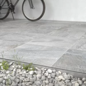 Garla Grey quartzite stone effect porcelain tile
